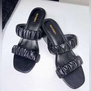 NWOT Old Navy Faux-Leather Strappy Block-Heel  Mule Sandals Size: 9